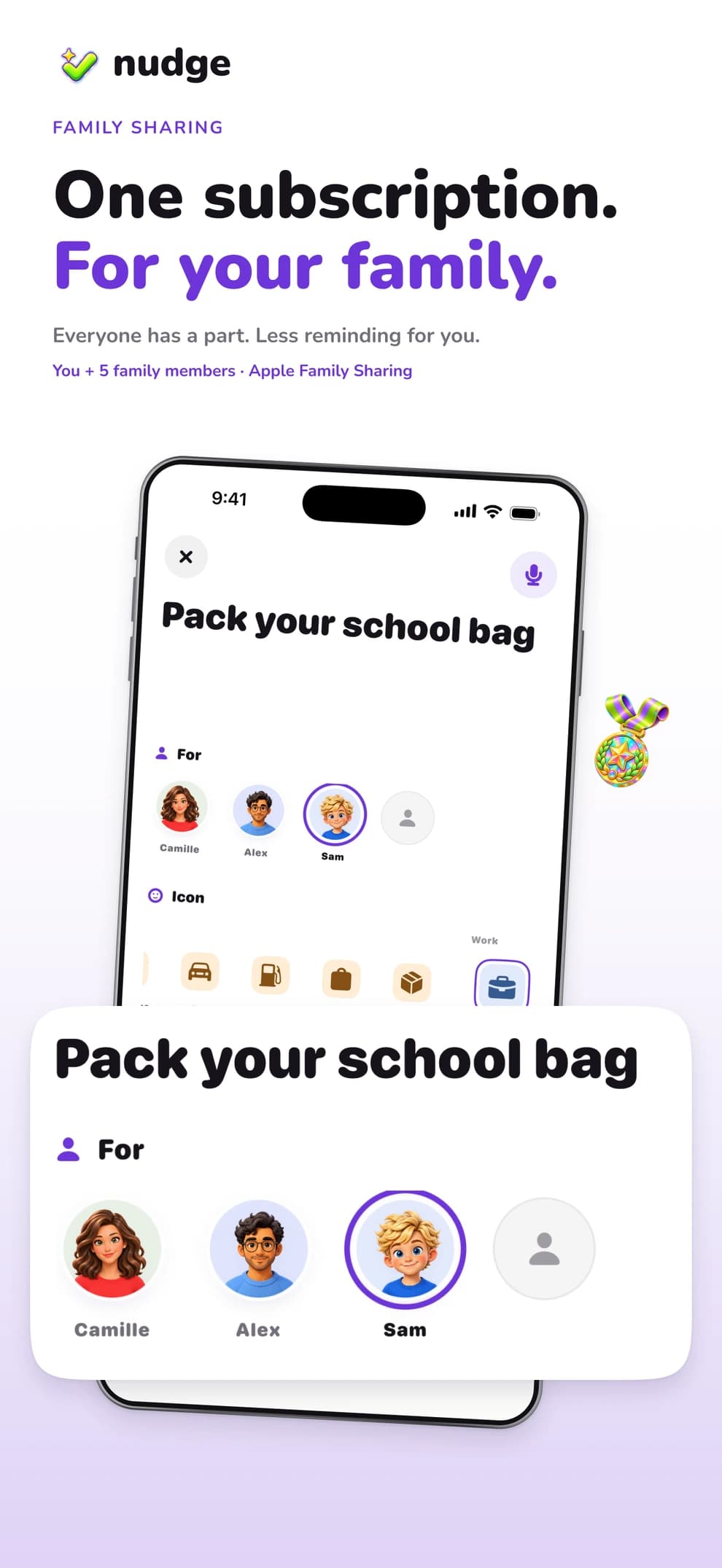 One subscription. For your family. Household assignment campaign.