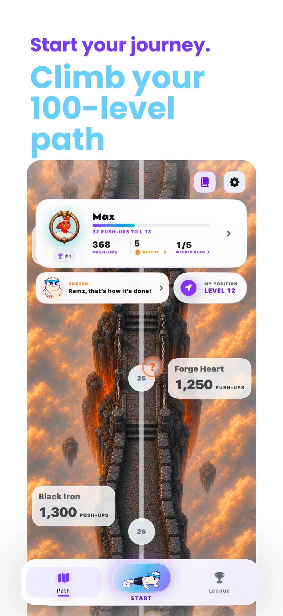Climb your 100-level path